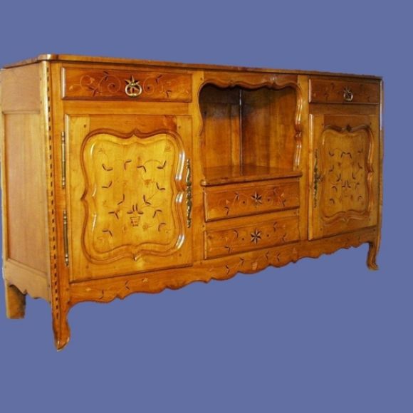 French 19th century inlaid cherry buffet