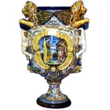 French 19th century hand-painted glazed faience