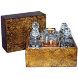 Cut-crystal Tantalus set