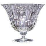 French 19th century hand-blown cut-crystal bowl.