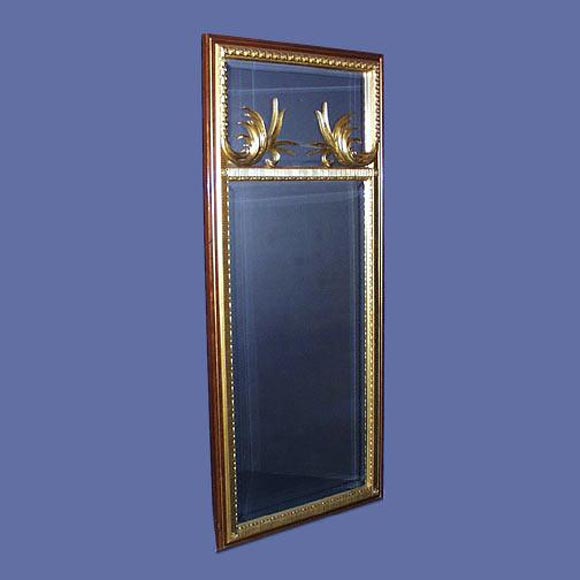 Outstanding French art deco rectangular mirror
