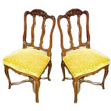 Set of six-French 19th century dining chairs