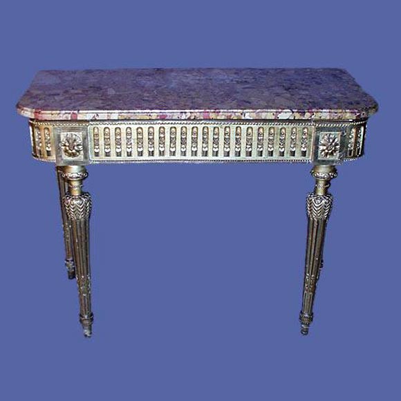 Italian 19th century freestanding gilt console table