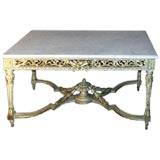 French 19th century carved and painted console table