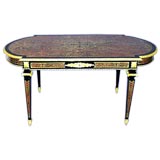 French 19th century boule and red tortoise table