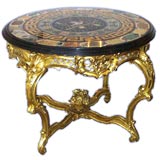 Vintage Exceptional 19th century carved and water gilt center table