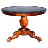French 19th century flame mahogany Empire style gueridon table