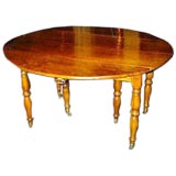 French 19th century walnut extension dining table