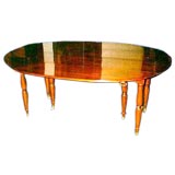 Fine French 19th century mahogany oval extension dining table