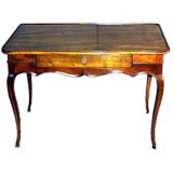 French 19th century walnut galleried side table