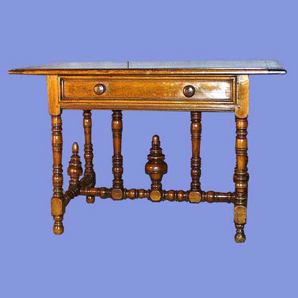 French 19th century walnut side table