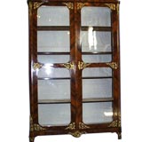 French 19th century rosewood vitrine