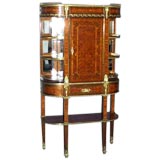 Very fine French 19th century marquetry vitrine