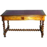 French 19th century walnut writing table