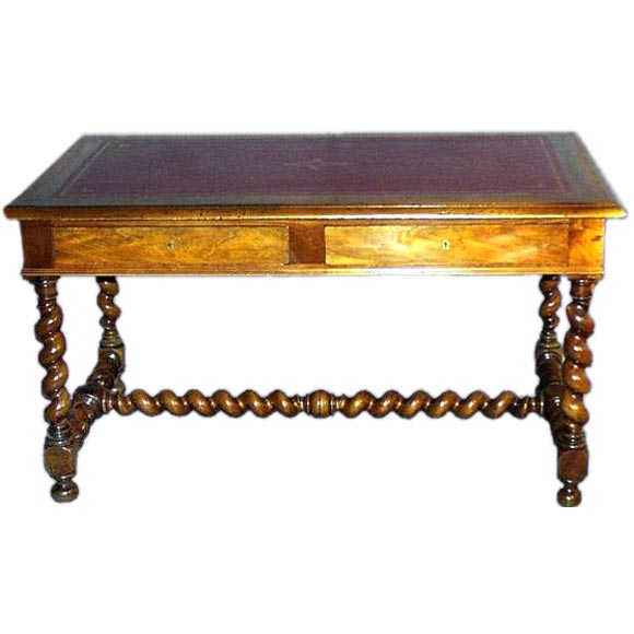 French 19th century walnut writing table For Sale
