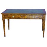 French 19th century Charles X burled elm writing table