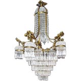 French bronze Palladian dore chandelier