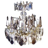 French 19th century multi-colored Baccarat crystal chandelier