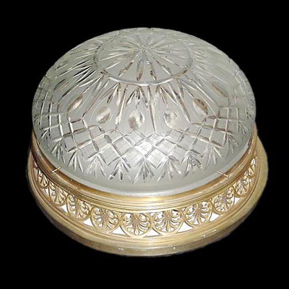Cut Crystal Dome Plafonnier