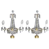 Pair of 2-light girandoles