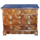 French 19th century Louis Phillipe burled walnut commode