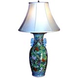 Exceptional large Chinese 19th century porcelain lamp