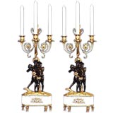 Pair of exceptional French 19th century candelabrum s