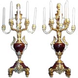 Pair of large French 19th century candelabrums