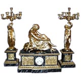 Important French 19th century garniture set, signed