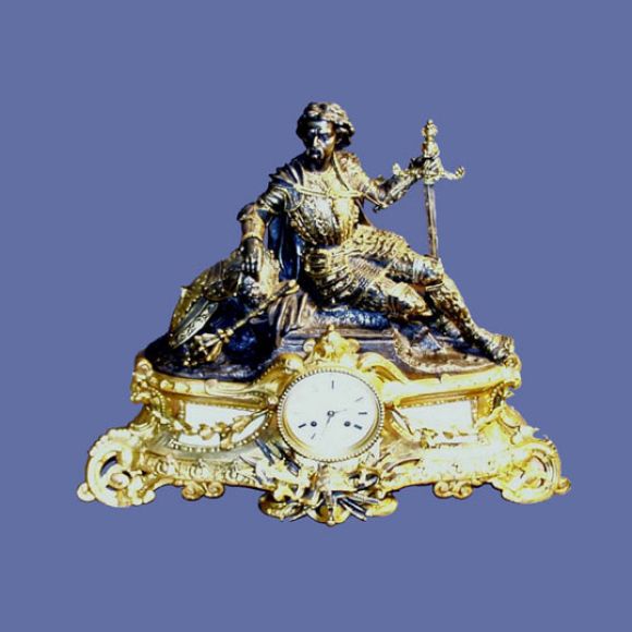 French 19th century garniture set, signed, "Jean J. Rennes."