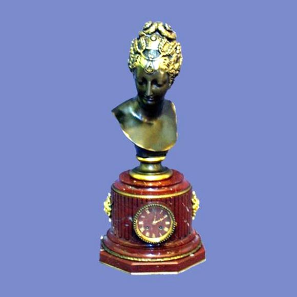 French 19th century marble clock