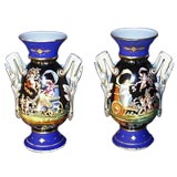 Pair of large 19th century Paris porcelain vases