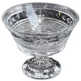 19th century cut-crystal Irish center bowl.