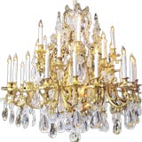 Exceptional 19th century baccarat and rock crystal chandelier.