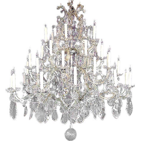 19th century signed Baccarat Marie Therese Style Chandelier