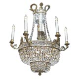 19th century Palladian Empire style chandelier