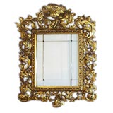 Vintage Fine Italian carved and gilt mirror
