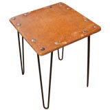 Antique Chipboard Table with Hairpin Legs