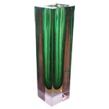 Murano Square Facet Glass Vase