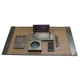 Antique 7 Piece Bronze Silvercrest Desk Set