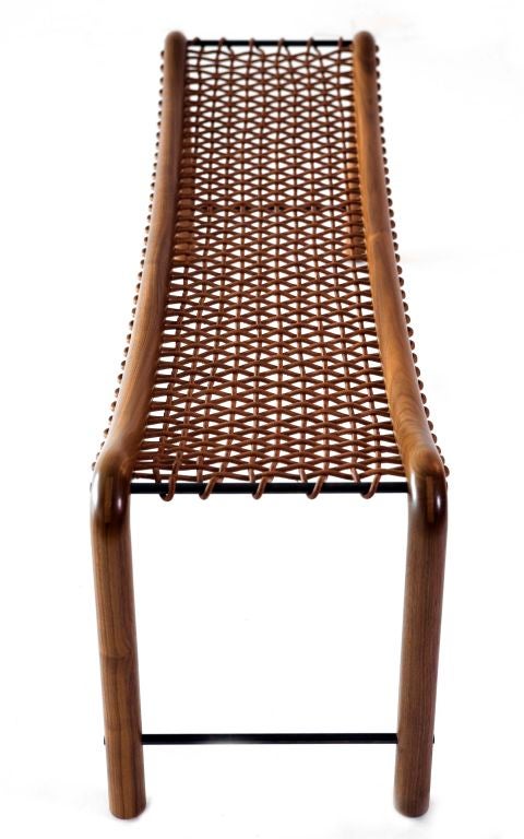 Contemporary Ab Ovo Walnut Bench by William Emmerson