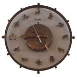 Antique Mauthe Zodiac Wall Clock