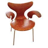 Leather Arne Jacobsen "Seagull" Chair