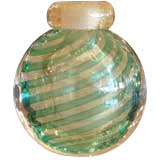 Seguso Glass Vase with Gold Aventurine