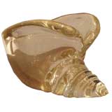 Seguso Aventurine Murano Glass Conch