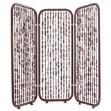Emmerson Troop Wood and Leather Screen