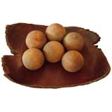 Antique Set of 6 Primitive Wooden Croquet Balls