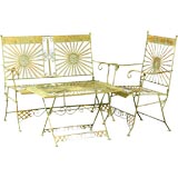 Green Metal Patio Set