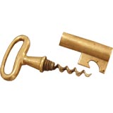 Karl Aubock Brass Key Corkscrew & Bottle Opener