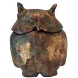 Vintage Cast Iron Owl Jar